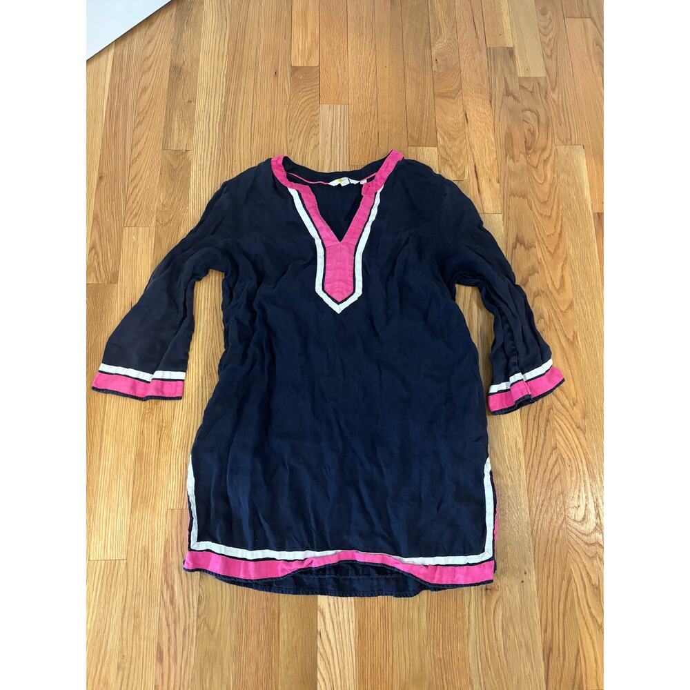 Boden Cleo Linen Tunic Top Beach Swimsuit Coverup Resort Wear Size 12R